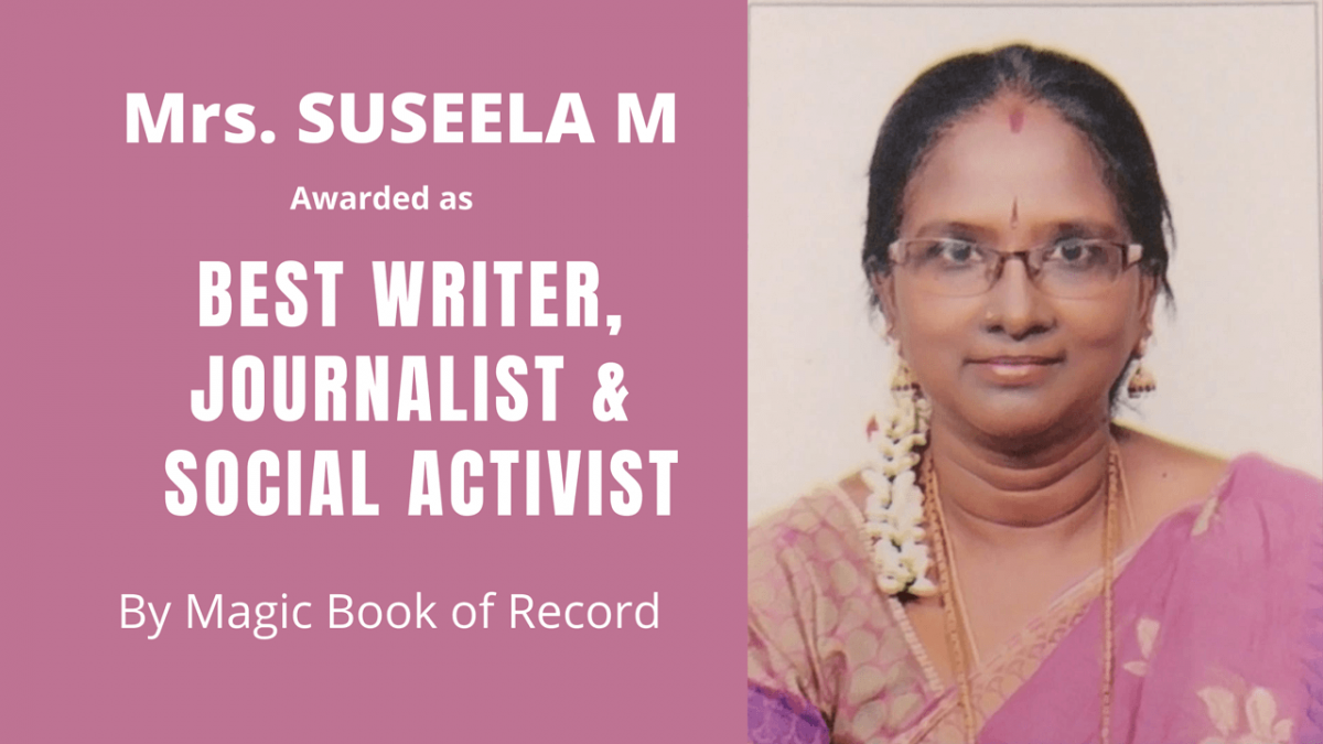 Suseela M Journalist Tamilnadu