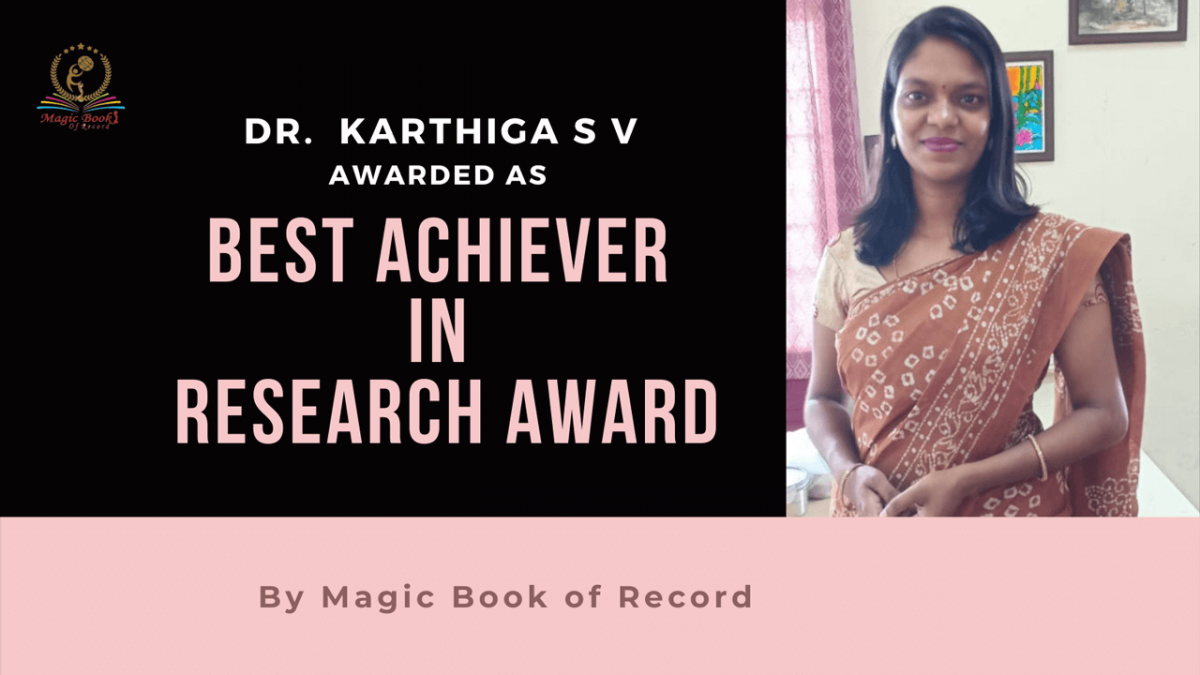 Dr. Karthiga S V- Magic Book of Record
