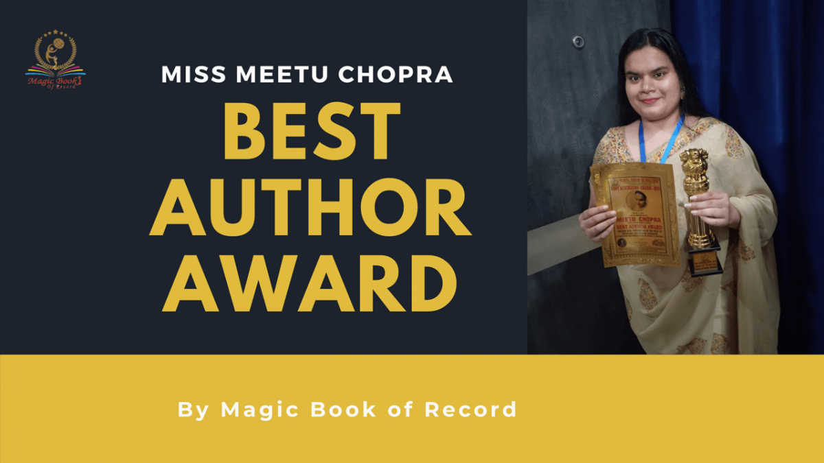 Meetu Chopra Best Author- Magic Book of Record