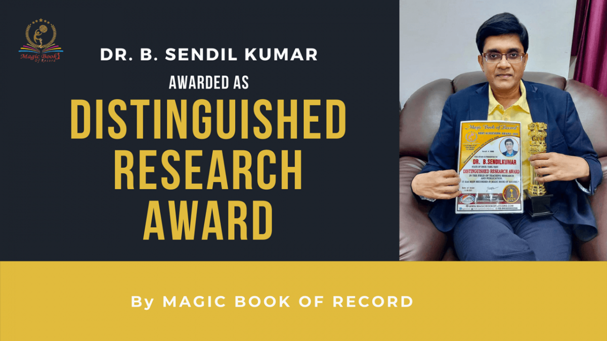 Dr B Sendil Kumar Magic Book of Record