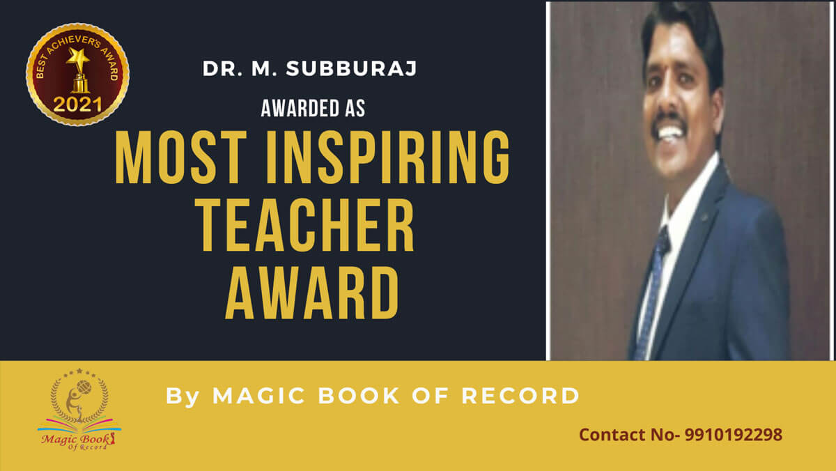 Dr. M. Subburaj- Telangana-Magic Book of Record