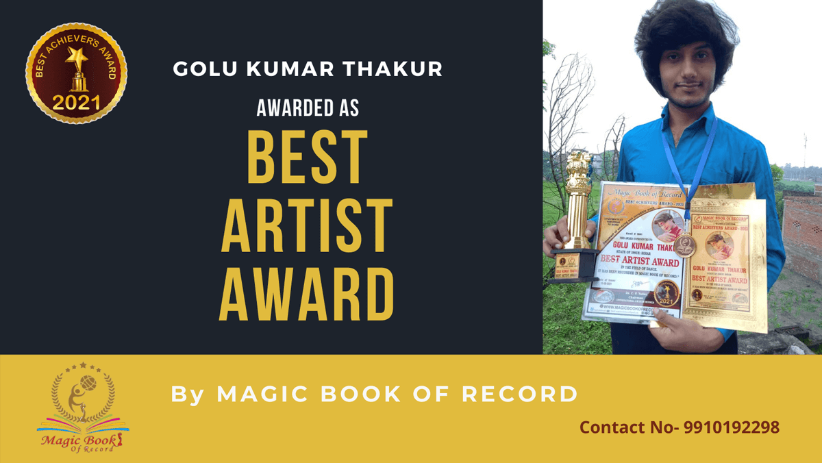 Golu Kumar Thakur-Bihar-Magic Book of Records