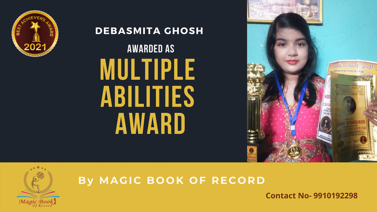 Debasmita Ghosh-West Bengal-Magic Book of Record