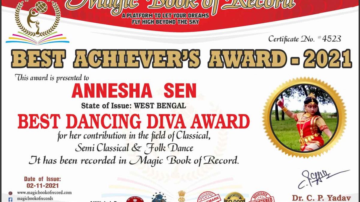 Annesha Sen Magic Book of Record