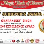 Charanjeet Singh Magic Book of Record