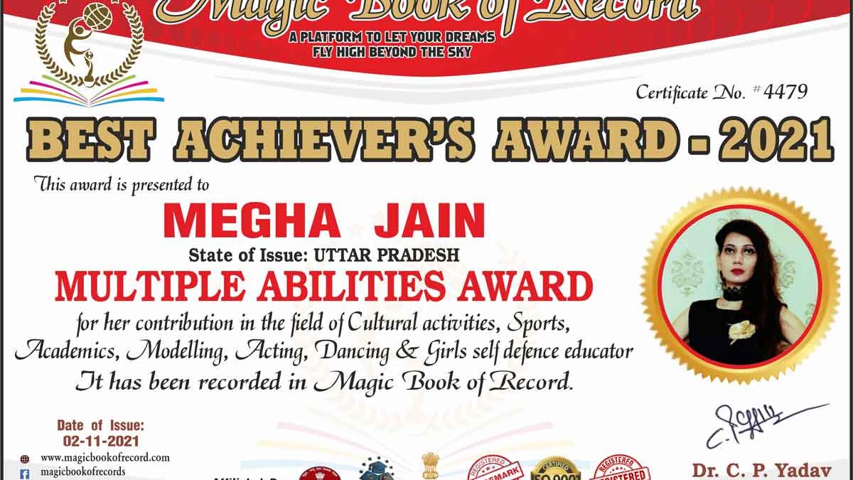 Megha Jain Magic Book of Record