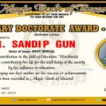 Sandip Gun Magic Book of Record