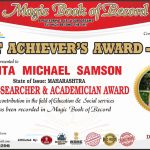 Sarita Michael Samson Magic Book of Record