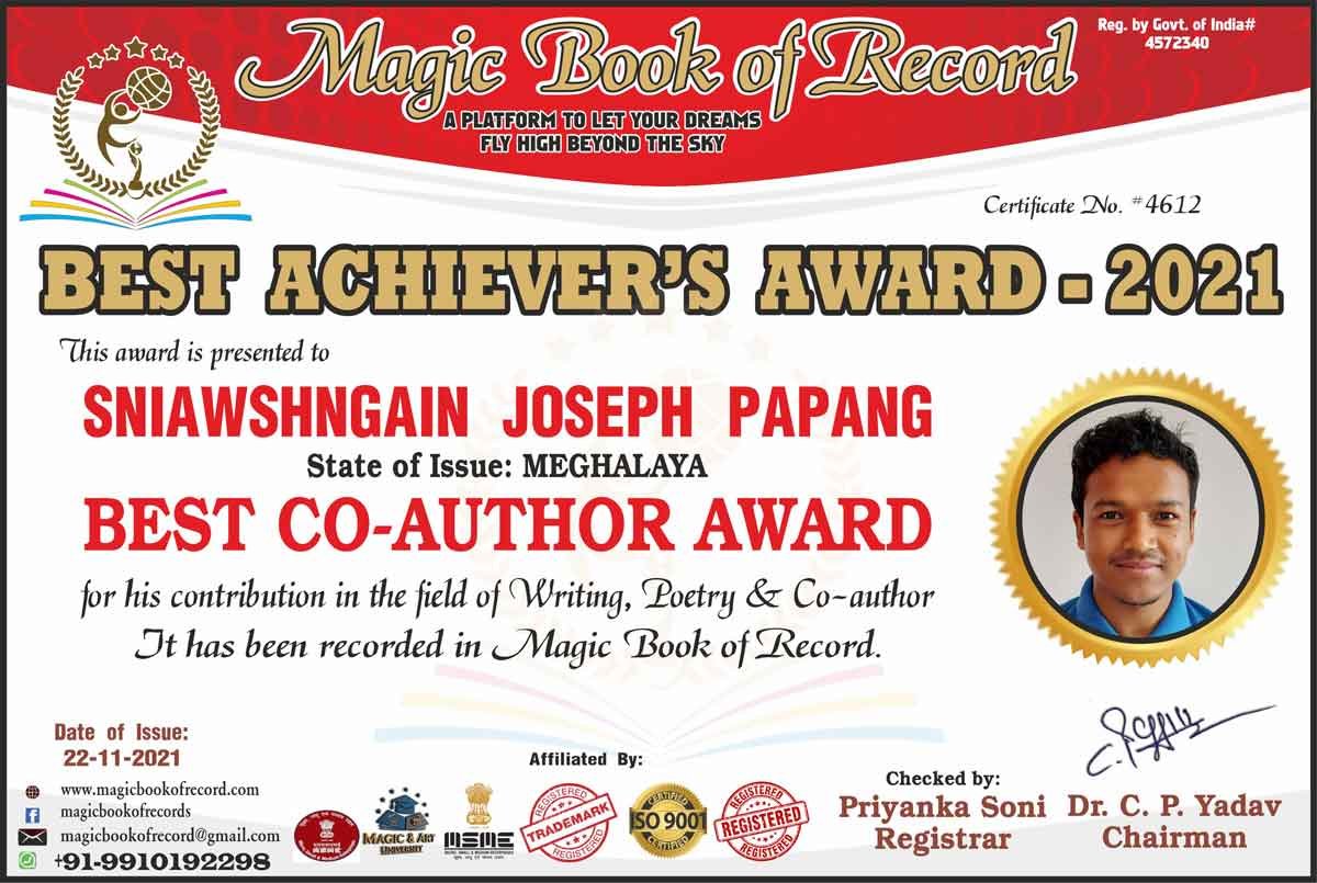 Sniawshngain Joseph Papang Maghalaya