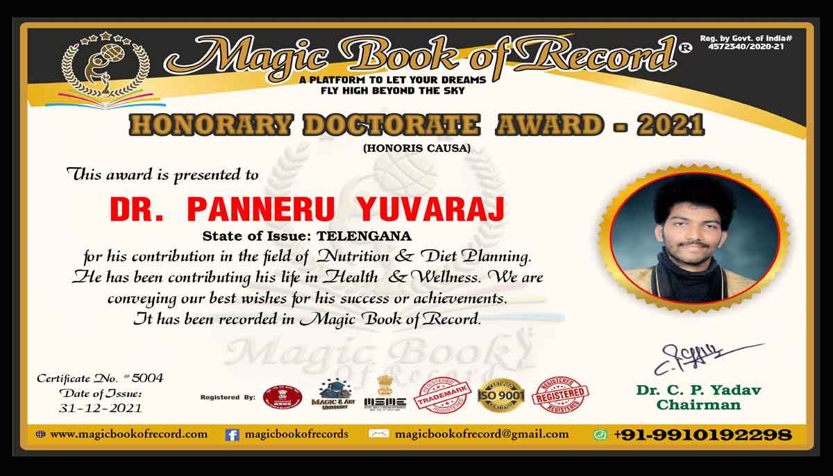 Panneru Yuvaraj Honorary Doctorate