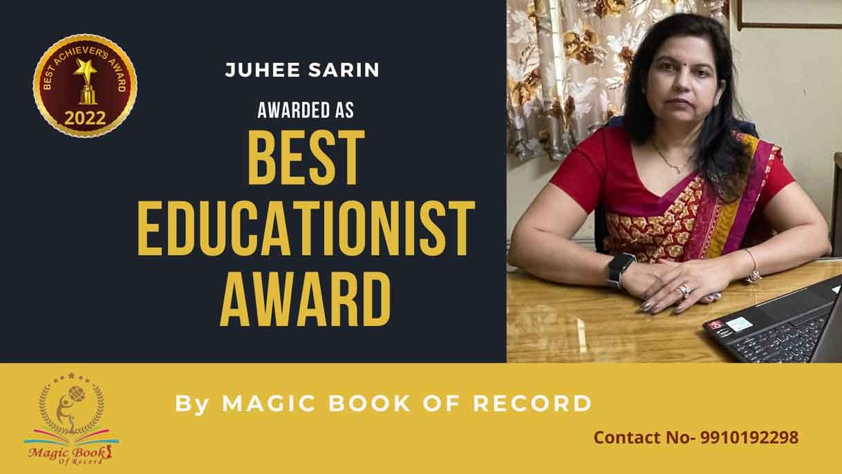Juhee Sarin Educationist Karnataka