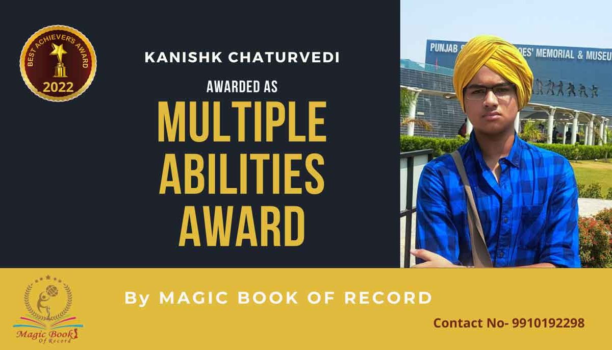 Kanishk Chaturvedi Magic Book of Record