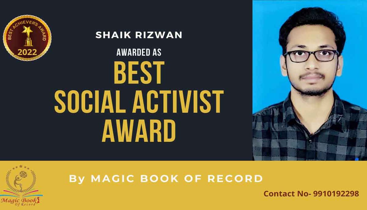 Shaik Rizwan Social Activist Prakasam