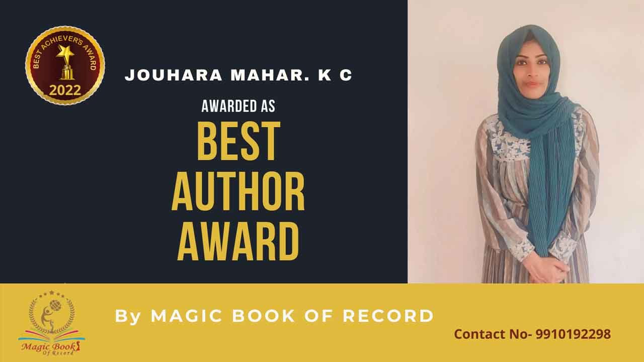 Jouhara Mahar K C Writer Kerala