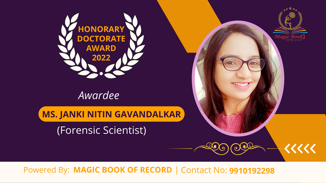 Janki Nitin Gavandalkar Forensic Scientist