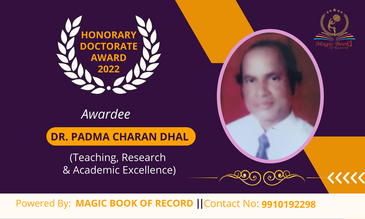 Padma Charan Dhal Researcher Jajpur
