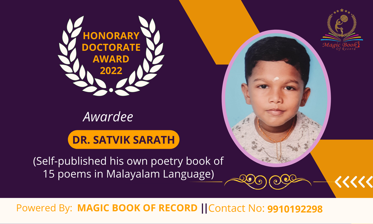 Satvik Sarath Malayalam Writer
