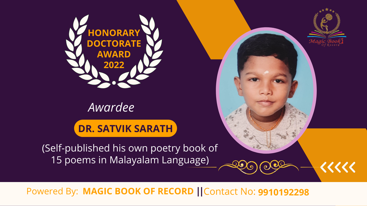 Satvik Sarath Malayalam Writer