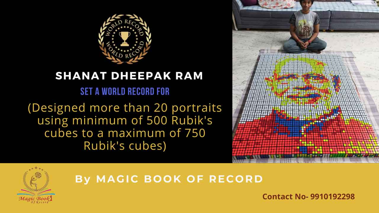 details make out Tourist Shanat Dheepak Ram - World Record - Tamilnadu - Magic Book of Record