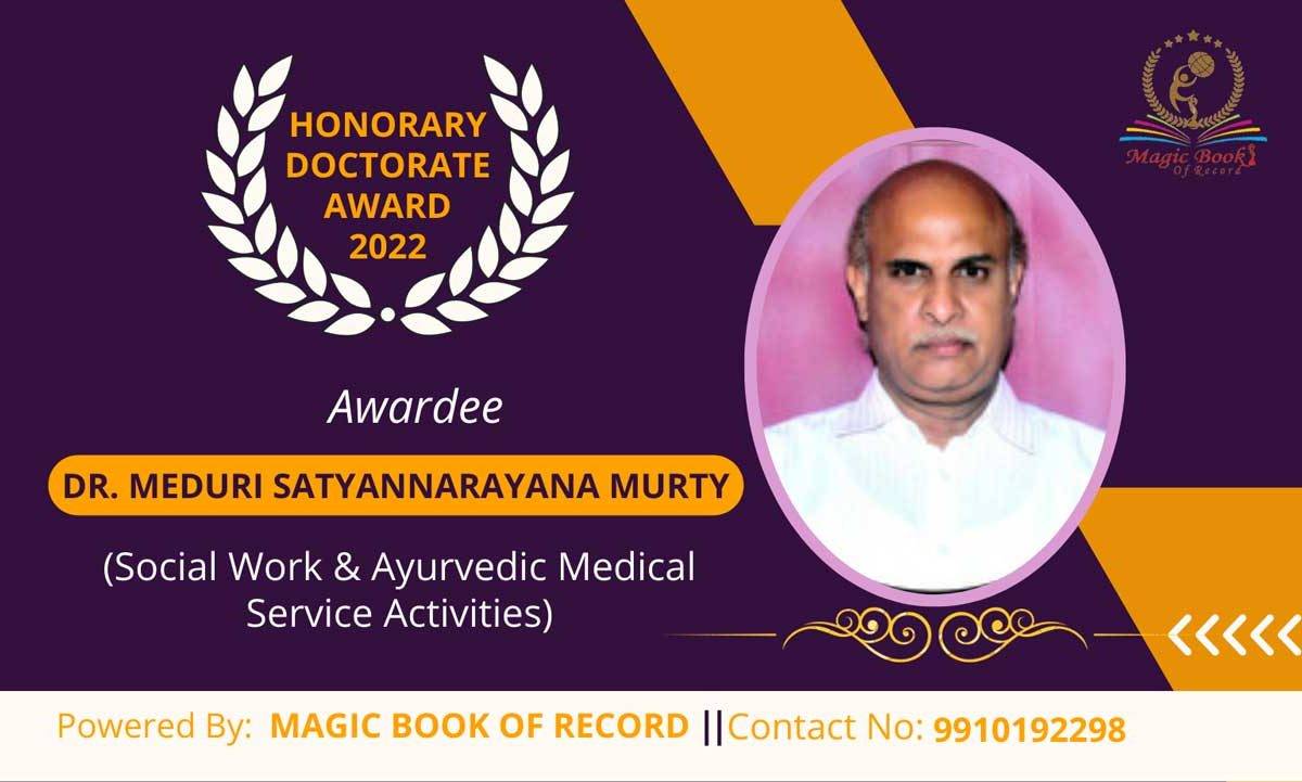 Dr. Meduri Satyannarayana Murty Andhra Pradesh