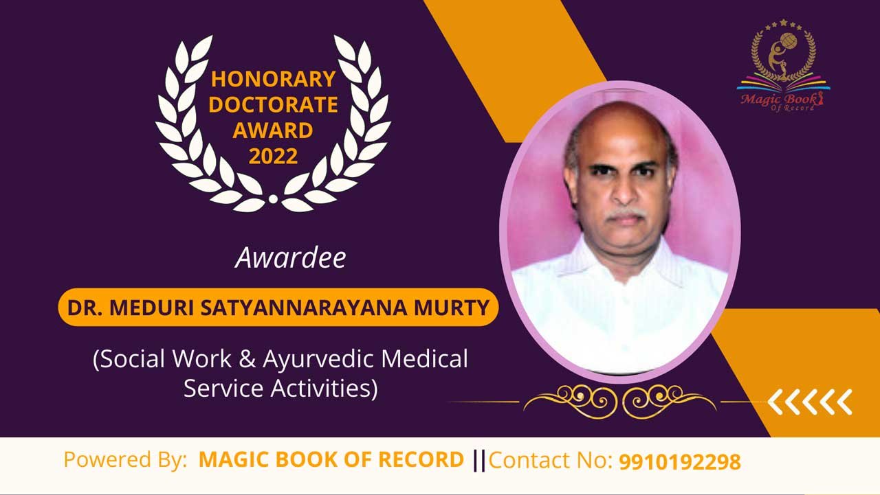 Dr. Meduri Satyannarayana Murty Andhra Pradesh