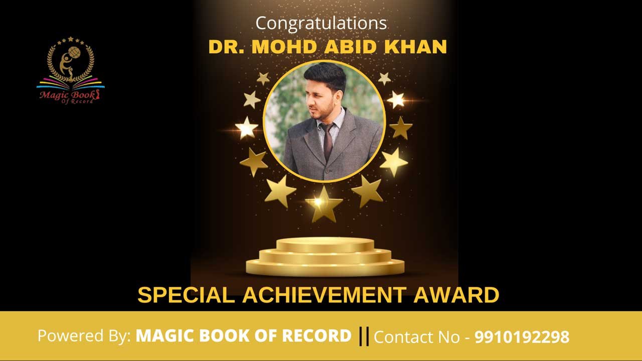 Dr. Mohd Abid Khan Uttar Pradesh