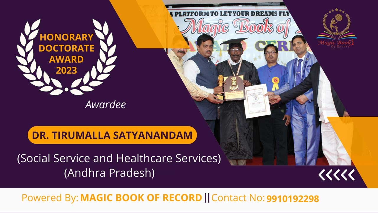 Dr. Tirumalla Satyanandam Andhra Pradesh