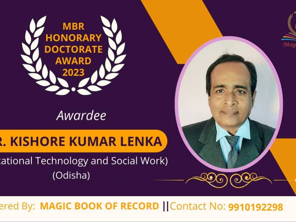 Dr. Kishore Kumar Lenka Odisha